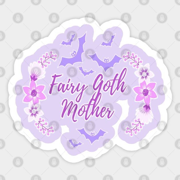 Pastel Bats Fairy Goth Mother Sticker by Witchy Ways